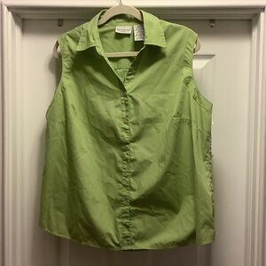 White Stag Light Green Sleeveless Blouse